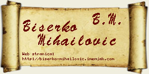 Biserko Mihailović vizit kartica